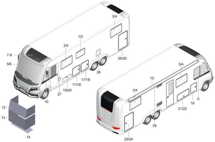 Knaus motorhome onderdelen & parts uit voorraad leverbaar!, Caravans en Kamperen, Mobilhome-accessoires, Nieuw, Verzenden