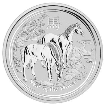 1 kilo zilveren Lunar munt Year of the Horse 2014