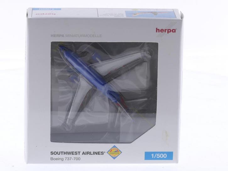 Schaal 1:500 Herpa 515559 Boeing 737-700 Southwest Airlin..., Hobby en Vrije tijd, Modelbouw | Vliegtuigen en Helikopters, Zo goed als nieuw