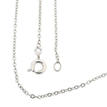 Witgouden ankerschakel ketting, Ophalen of Verzenden, Gebruikt, Goud, Goud