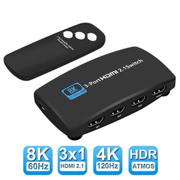 DrPhone HS7 8K@60Hz HDMI 2.1 Switch - HDMI Switch 3 IN 1 OUT, Verzenden, Nieuw