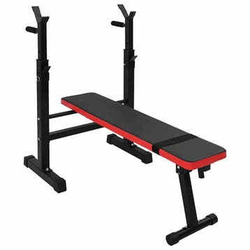 vidaXL Gewichtbank Zwart 126.5 x 67 x 111 cm Gepoedercoat, Verzenden, Nieuw