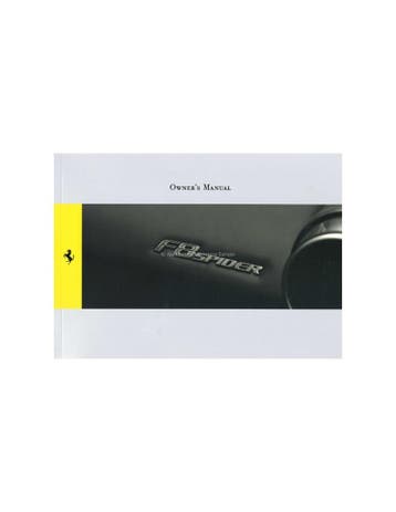 2019 FERRARI F8 SPIDER INSTRUCTIEBOEKJE ENGELS, Ophalen of Verzenden
