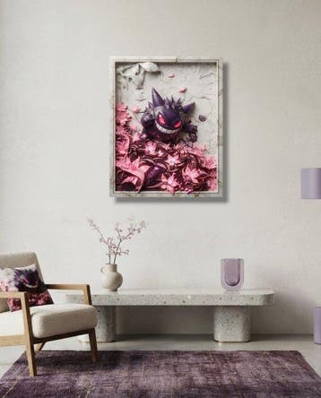 Makayhos - [Canvas] Gengar Shadow Bloom – Cherry Blossom, Nieuw