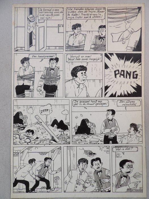 Thomas Pips 7 - De groene sleutel Luxe hc + originele pagina, Livres, BD