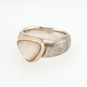 Sans prix de réserve - Bague - 14 carats Or jaune, Argent -