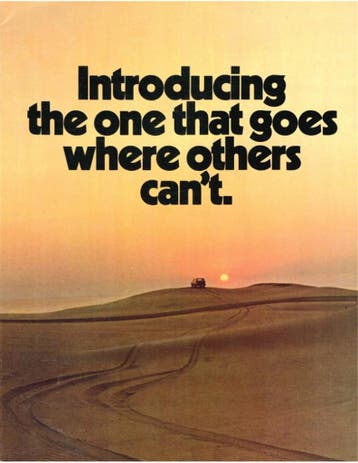 1971 JEEP PROGRAMMA BROCHURE ENGELS, Nieuw