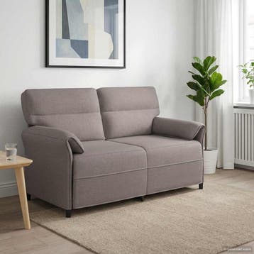 vidaXL 2-Zits Sofa Taupe 158 x 83 x 95 cm, Verzenden