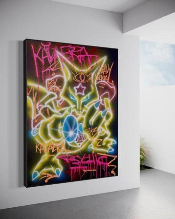 Outside313 - Kadabra - Pokémon Psychic - Neon black edition
