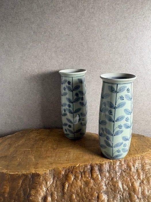 Bloempot (2) - Keramiek - Kutani paar vazen JP, Antiquités & Art, Antiquités | Autres Antiquités