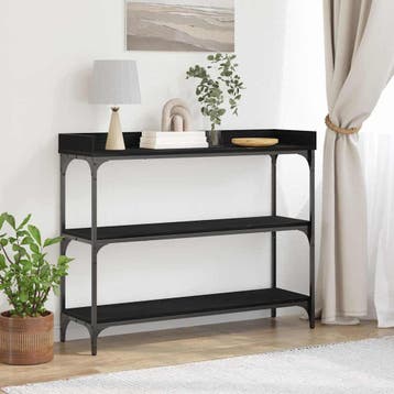 vidaXL Console Tafel Zwart eiken 100 x 30 x 80 cm, Verzenden