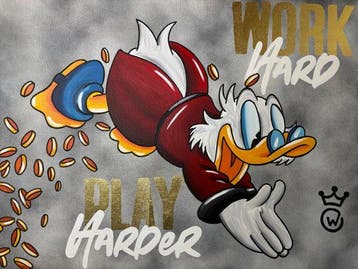 Xavier Van Walsem (1980) - scrooge mcduck work hard play