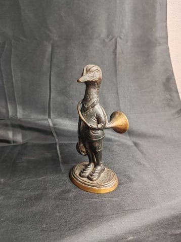 Beeld, Canard - 20 cm - Gepatineerd brons