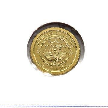 Liberia. 12 Dollars 2008 - Denmark - 1/50 Oz.