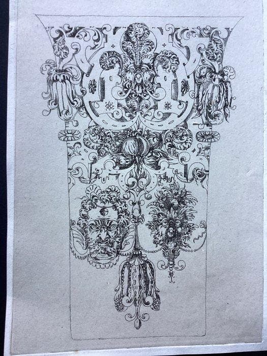 Beaker with Mascarons, 1580–1581. attributed Paul Flindt, Antiquités & Art, Antiquités | Livres & Manuscrits