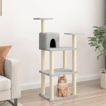 vidaXL Kattenkrabpaal met sisal krabpalen 118,5 cm, Verzenden, Nieuw