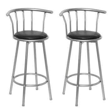 vidaXL Barstoelen 2 st kunstleer zwart, Verzenden, Nieuw
