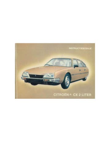 1981 CITROEN CX 2 LITER INSTRUCTIEBOEKJE NEDERLANDS, Ophalen of Verzenden