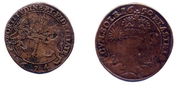 Pays-Bas espagnols. Philippe IV. Lot of 2 jetons 1624/ 1650, Postzegels en Munten, Munten | Europa | Niet-Euromunten