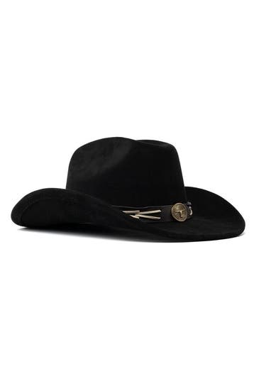 KIMU® Cowboyhoed Zwart Gevlochten Band Verstelbaar t/m 59 Zw, Ophalen of Verzenden, Nieuw