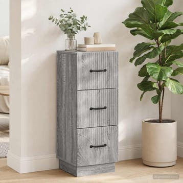 vidaXL Ladekast Grijs sonoma 33 x 34,5 x 87 cm Bewerkt hout, Huis en Inrichting, Kasten | Overige, Verzenden, Nieuw