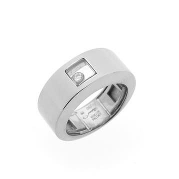 Witgouden Chopard Happy Diamonds ring; 0,05 ct., Ophalen of Verzenden