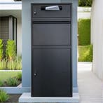 Postvak Gescheiden - Pakketbrievenbus - ParcelXL® DuoBox -, Tuin en Terras, Verzenden, Nieuw, Staal, Staande brievenbus