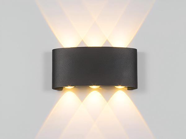 Veiling - 4x 6W LED Wandlamp zes licht zwart warm wit waterd, Jardin & Terrasse, Éclairage extérieur