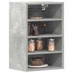 vidaXL Bovenkast Riga 40x29,5x60 cm bewerkt hout betongrijs, Huis en Inrichting, Verzenden, Nieuw