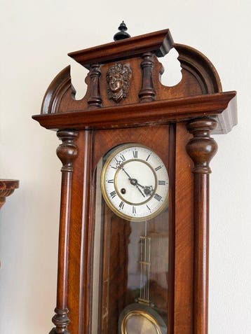 Regulateur - Antiek Hout, Messing - 1910-1920, Antiek en Kunst