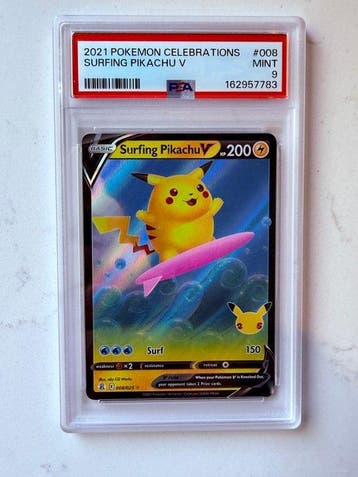 Pokémon - 1 Graded card - Pikachu 008/025 Foil, Carte promo,