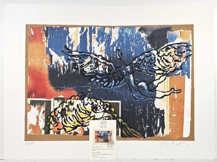 Mimmo Rotella (1918-2006) - LAngelo Cattivo, Antiquités & Art, Antiquités | Autres Antiquités