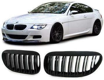 Dubbelspijls Nieren Glans Zwart BMW 6 Serie E63 E64 B0505