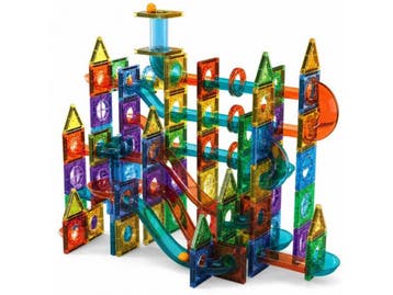 Five Stars® Magnetic Tiles - Knikkerbaan - 105 stuks -, Kinderen en Baby's, Verzenden, Nieuw