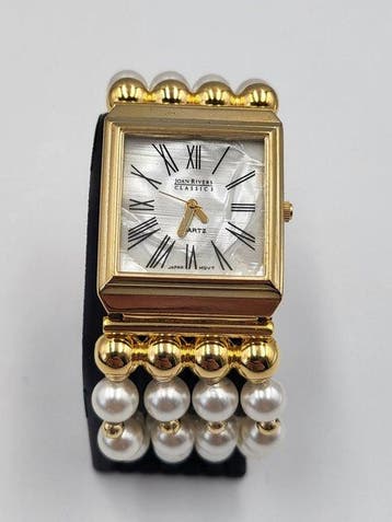 Joan Rivers Classics Collection – Montre bracelet plaqué or, Antiek en Kunst
