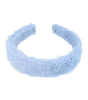 Haarband Diadeem 3cm – Teddy Imitatiebont – Blauw, Nieuw
