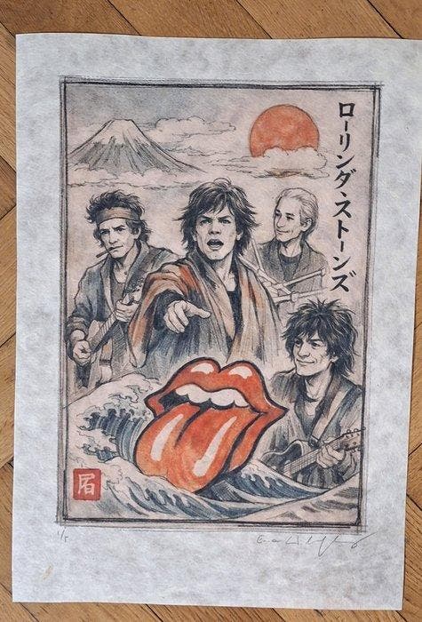 The Rolling Stones - Tribute series - “Icons in Ukiyo-e” -, Cd's en Dvd's, Vinyl Singles