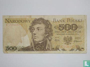 Polen 500 Zlotych 1974 - 1974, Verzenden, Los biljet
