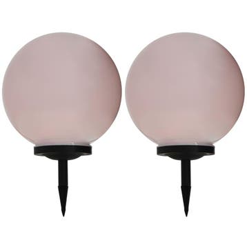 vidaXL Solarlampen 2 st LED rond 40 cm RGB, Verzenden
