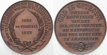 Brons medaille 1883 Nederland-koenigreich Willem Iii, 184..., Postzegels en Munten, Verzenden