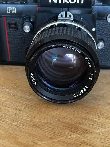 Nikon F3 + nikkor 85mm F2.0 Analoge camera, Nieuw