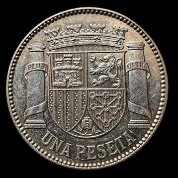 Spanje. 2º Republica. 1 Peseta 1933*34 (Zonder minimumprijs)
