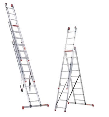 Altrex 3-delige reformladder All Round 3×9 sporten, Doe-het-zelf en Bouw, Ladders en Trappen, Nieuw, Ophalen of Verzenden, Ladder