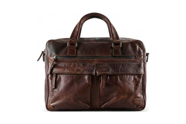 Manfield Handtas Cognac, Handtassen en Accessoires, Tassen | Damestassen, Zo goed als nieuw, Verzenden