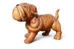 Beeld, pub engelse buldog - 32 cm - Teak
