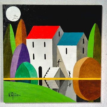 Vittorio Altieri (XX-XXI) - Notturno Metafisico, Antiek en Kunst