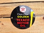 Golden Texaco motor oil reclamebord, Verzamelen, Verzenden, Nieuw