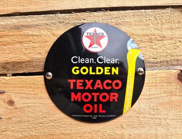 Golden Texaco motor oil reclamebord, Verzenden