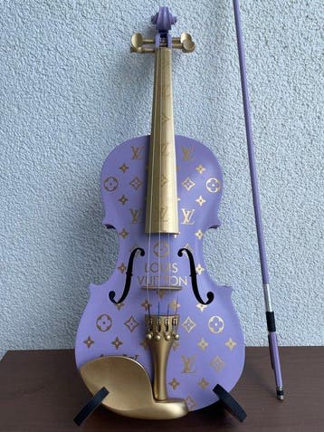 J.Reinhardt - Custom Louis Vuitton Violin - Lavender & Gold