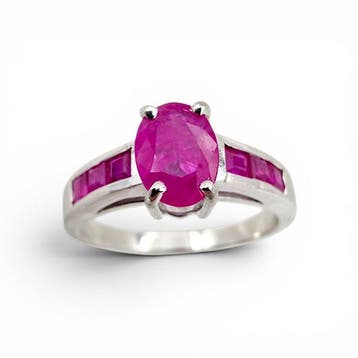 Sans prix de réserve - Bague Argent - Ruby